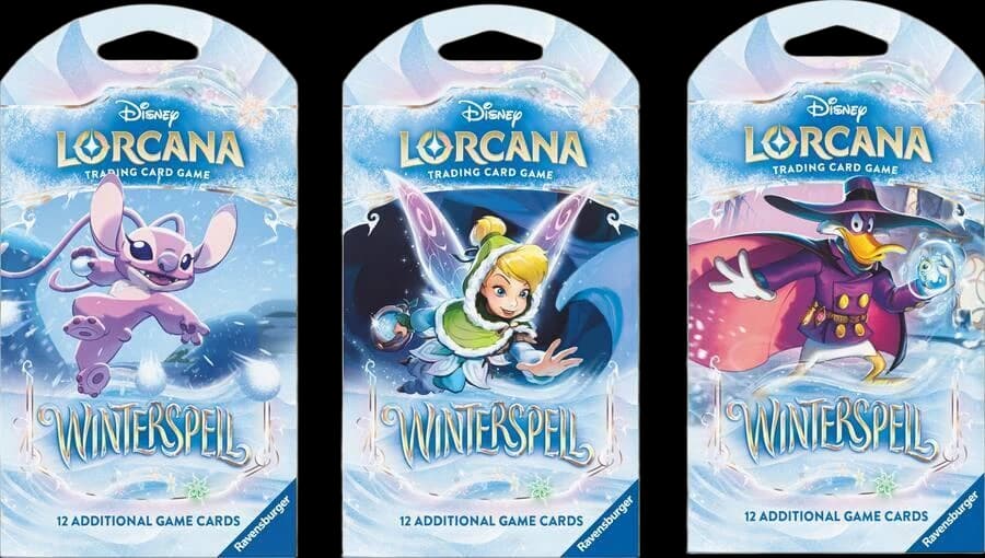 Disney Lorcana: Winterspell Sleeved Booster Pack Art Bundle [Set of 3]