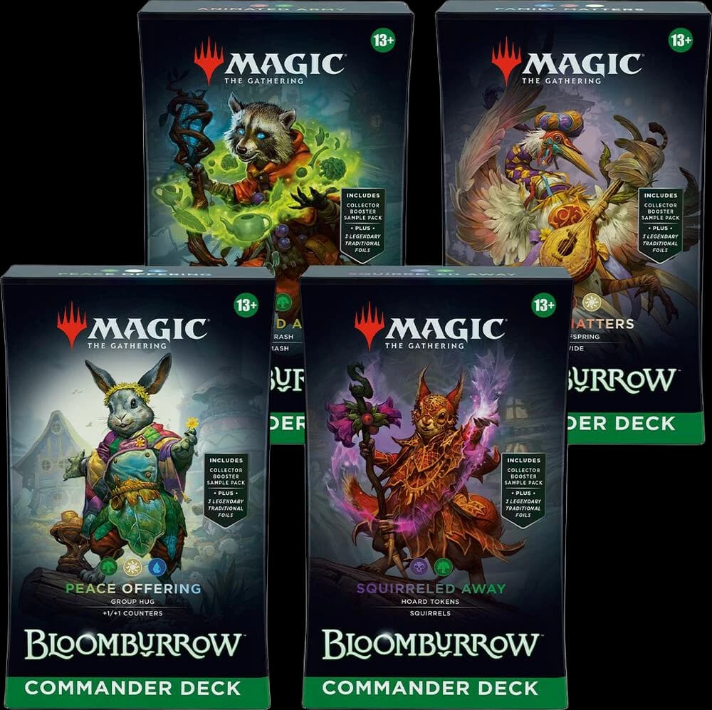 Bloomburrow Commander Deck Display