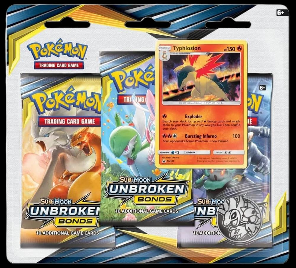 Unbroken Bonds 3 Pack Blister [Typhlosion]