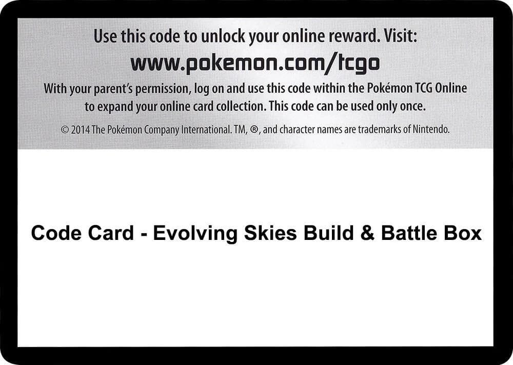 Code Card - Evolving Skies Build & Battle Box