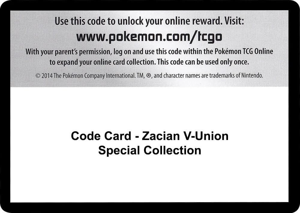 Code Card - Zacian V-UNION Special Collection