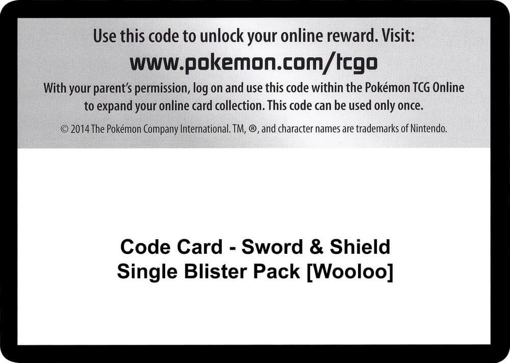 Code Card - Sword & Shield Single Blister Pack [Wooloo]