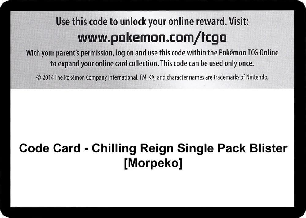 Code Card - Chilling Reign Single Pack Blister [Morpeko]