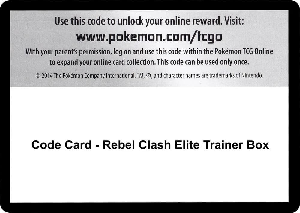 Code Card - Rebel Clash Elite Trainer Box