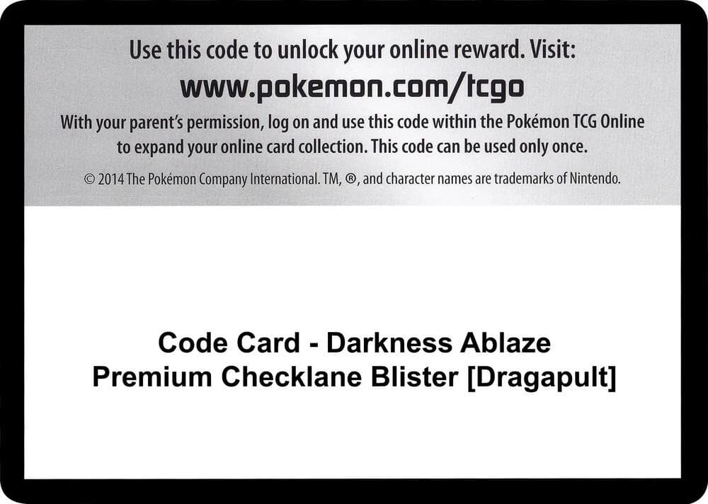 Code Card - Darkness Ablaze Premium Checklane Blister [Dragapult]