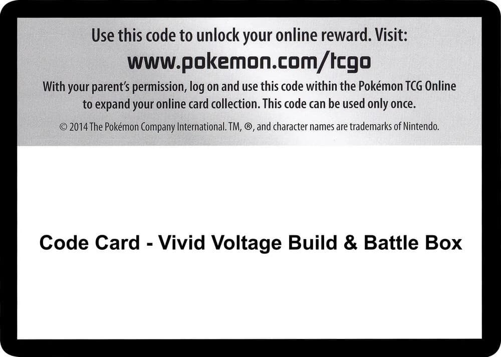 Code Card - Vivid Voltage Build & Battle Box