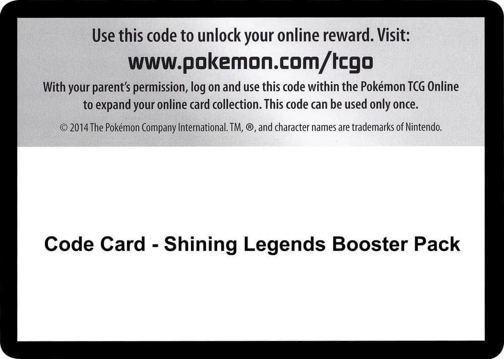 Code Card - Shining Legends Booster Pack