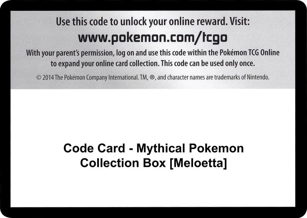 Code Card - Mythical Pokemon Collection Box [Meloetta]