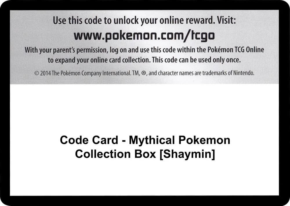 Code Card - Mythical Pokemon Collection Box [Shaymin]
