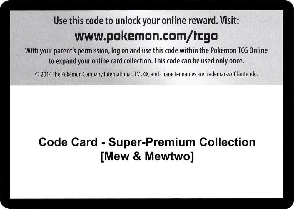 Code Card - Super-Premium Collection [Mew & Mewtwo]