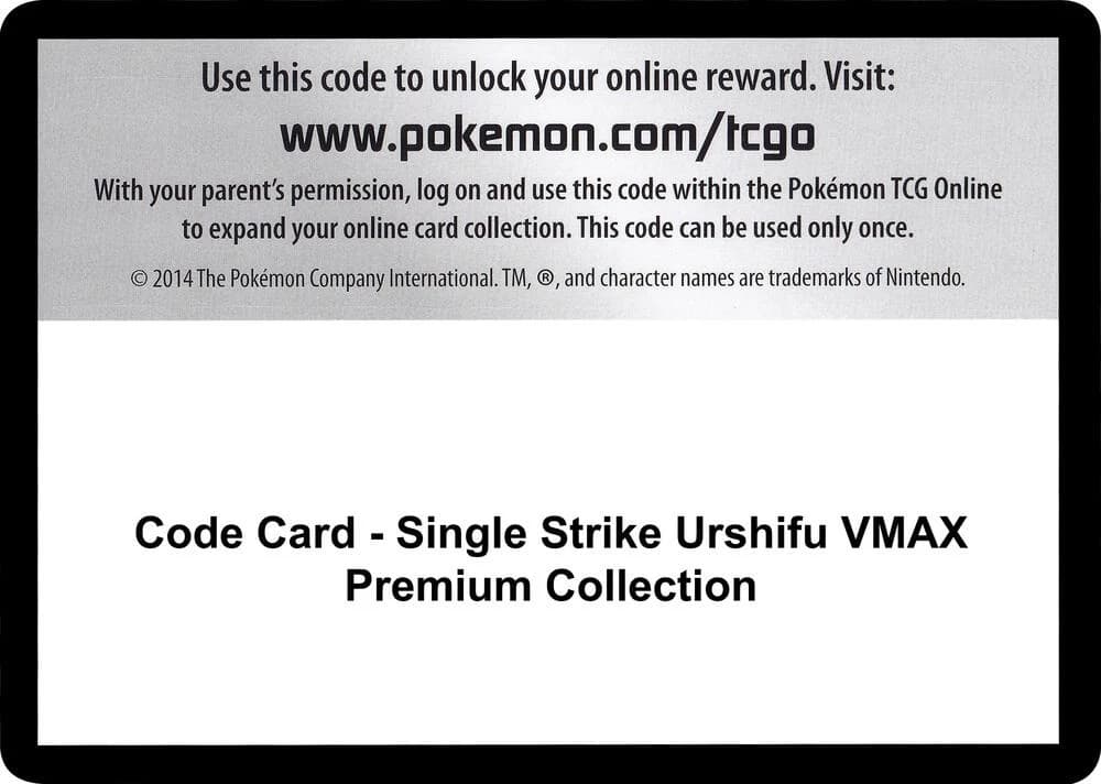 Code Card - Single Strike Urshifu VMAX Premium Collection