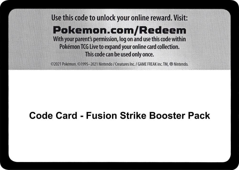 Code Card - Fusion Strike Booster Pack