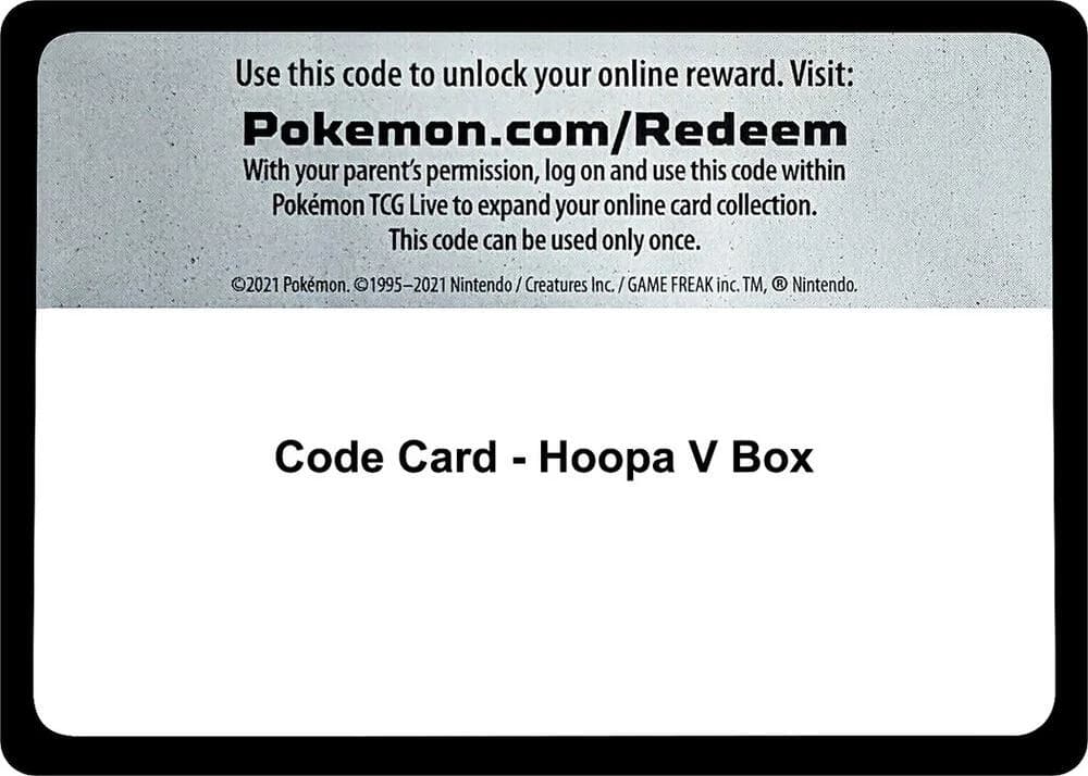 Code Card - Hoopa V Box