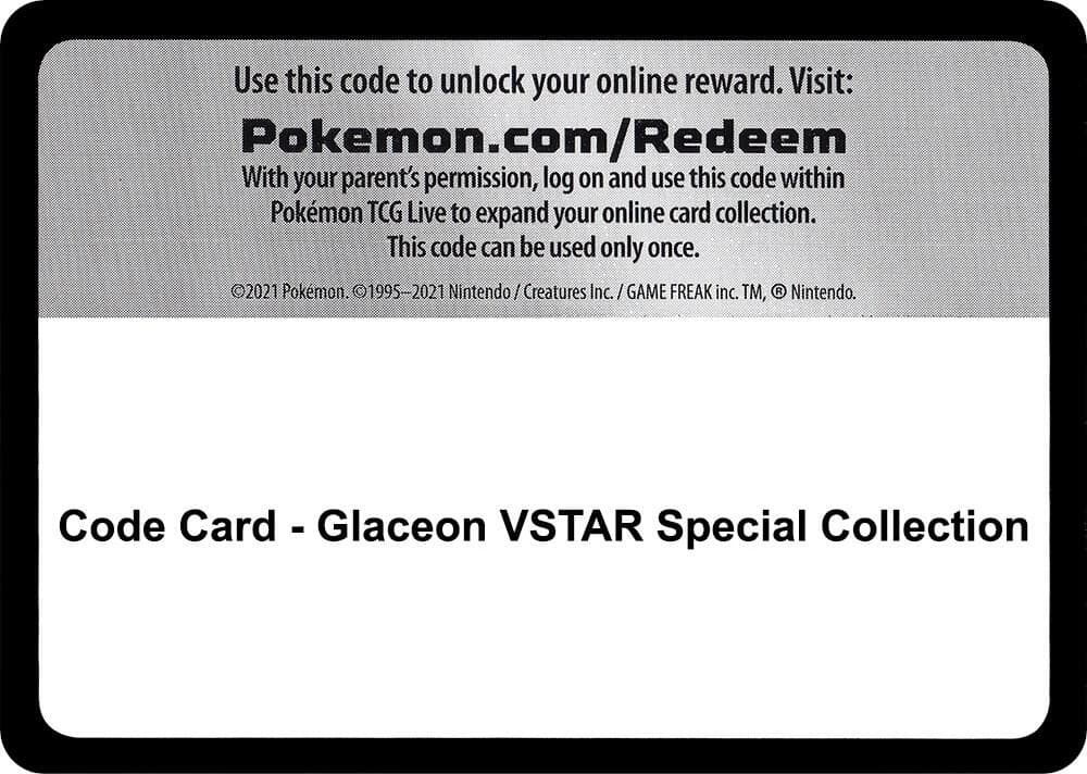 Code Card - Glaceon VSTAR Special Collection