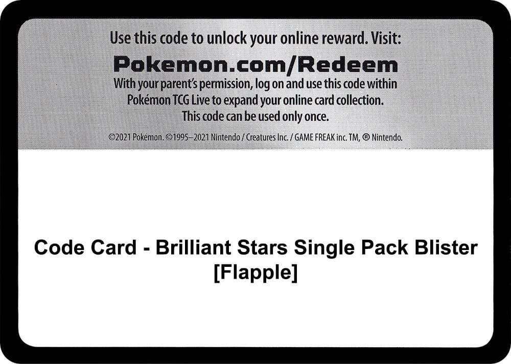 Code Card - Brilliant Stars Single Pack Blister [Flapple]