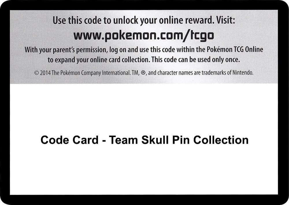 Code Card - Team Skull Pin Collection