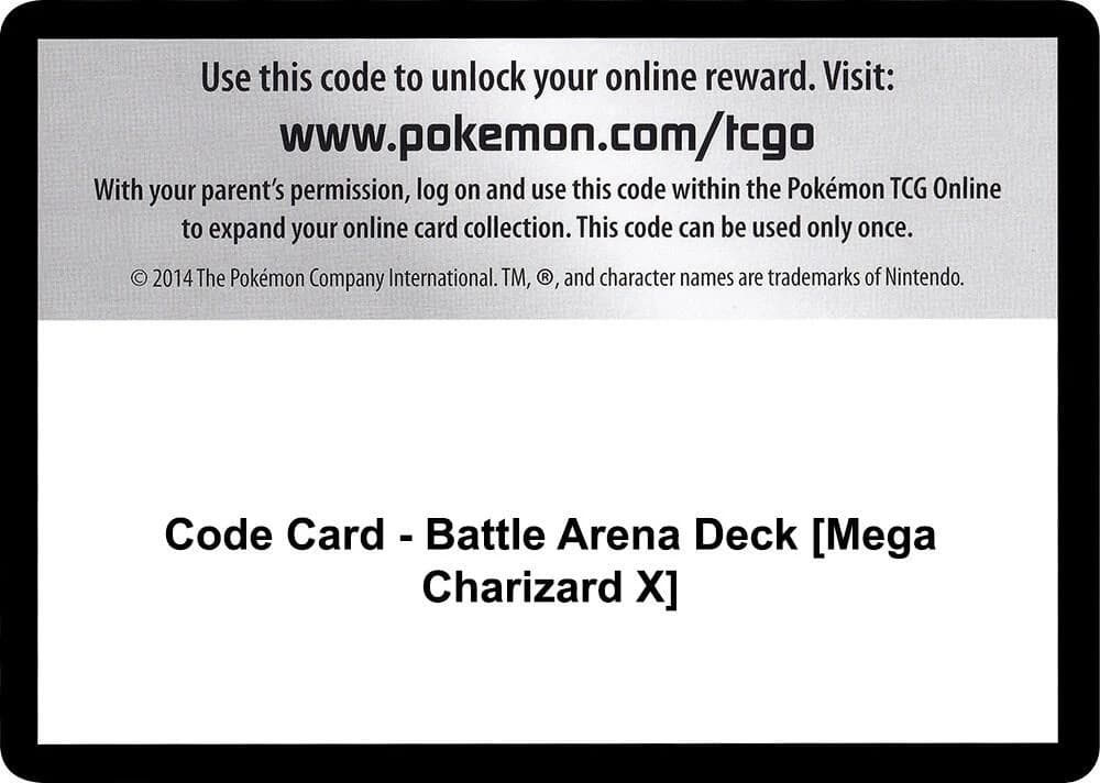 Code Card - Battle Arena Deck [Mega Charizard X]