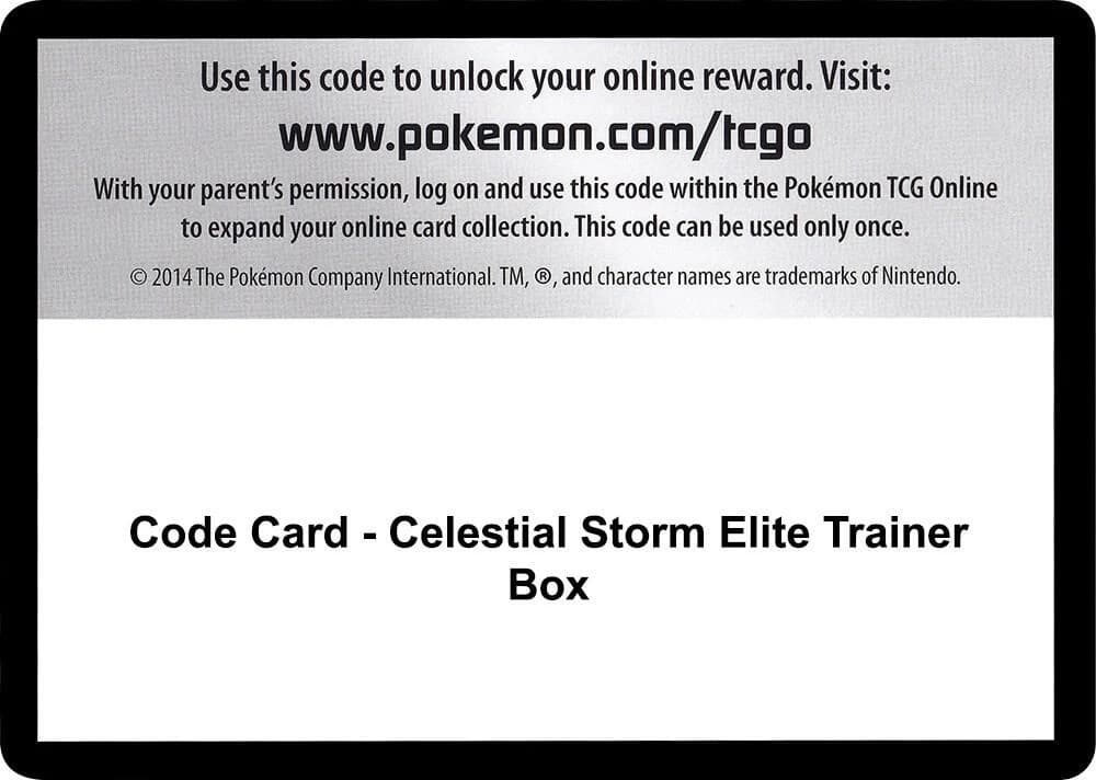Code Card - Celestial Storm Elite Trainer Box