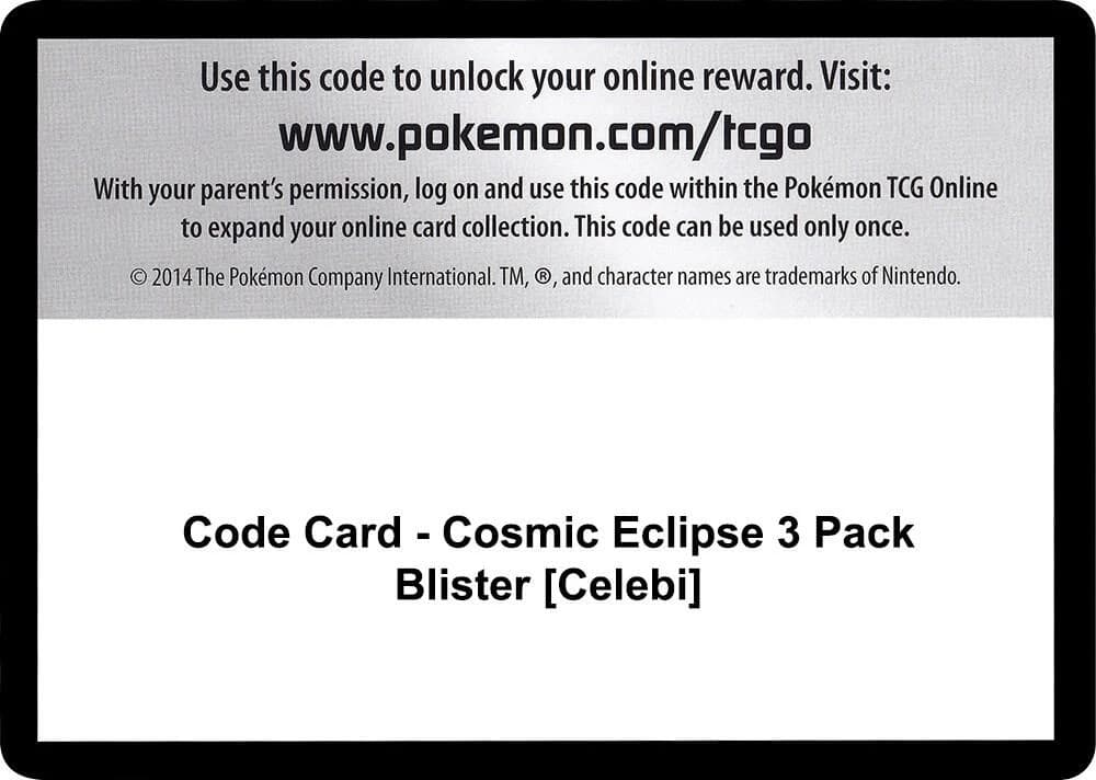 Code Card - Cosmic Eclipse 3 Pack Blister [Celebi]