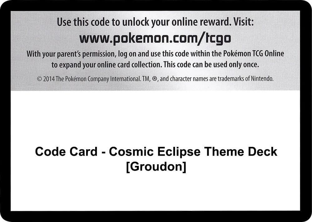 Code Card - Cosmic Eclipse Theme Deck [Groudon]