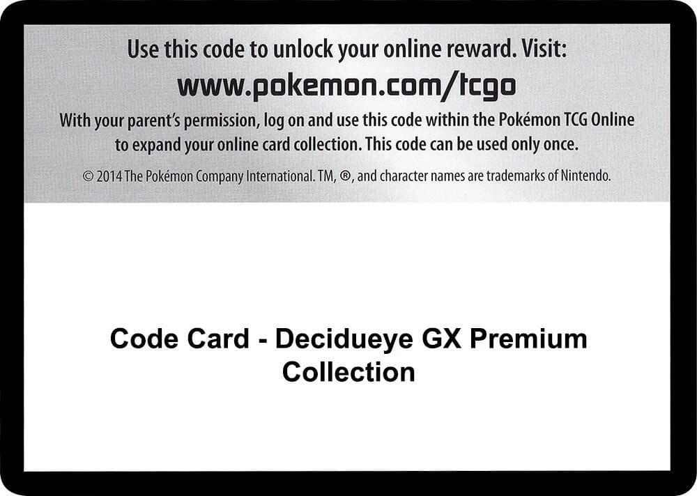Code Card - Decidueye GX Premium Collection