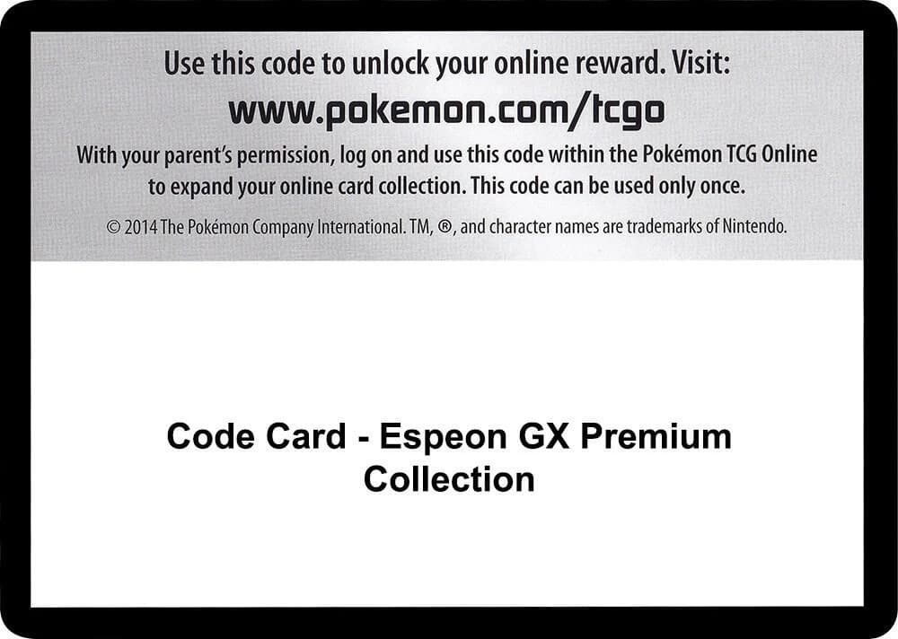 Code Card - Espeon GX Premium Collection