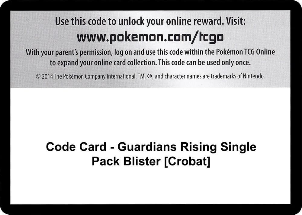 Code Card - Guardians Rising Single Pack Blister [Crobat]