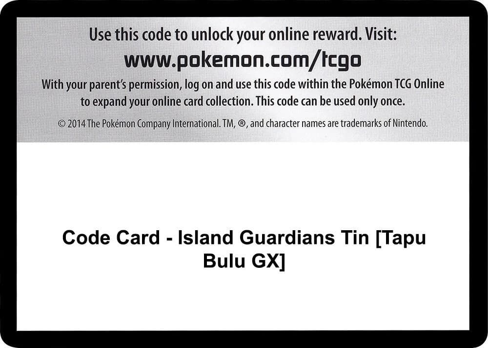 Code Card - Island Guardians Tin [Tapu Bulu GX]