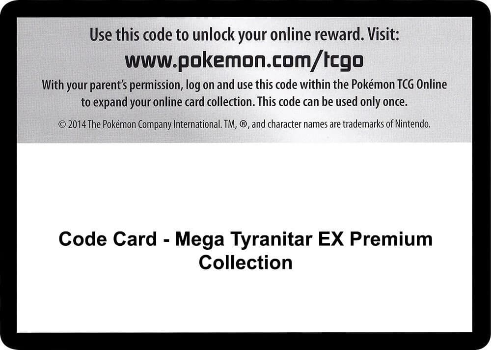 Code Card - Mega Tyranitar EX Premium Collection