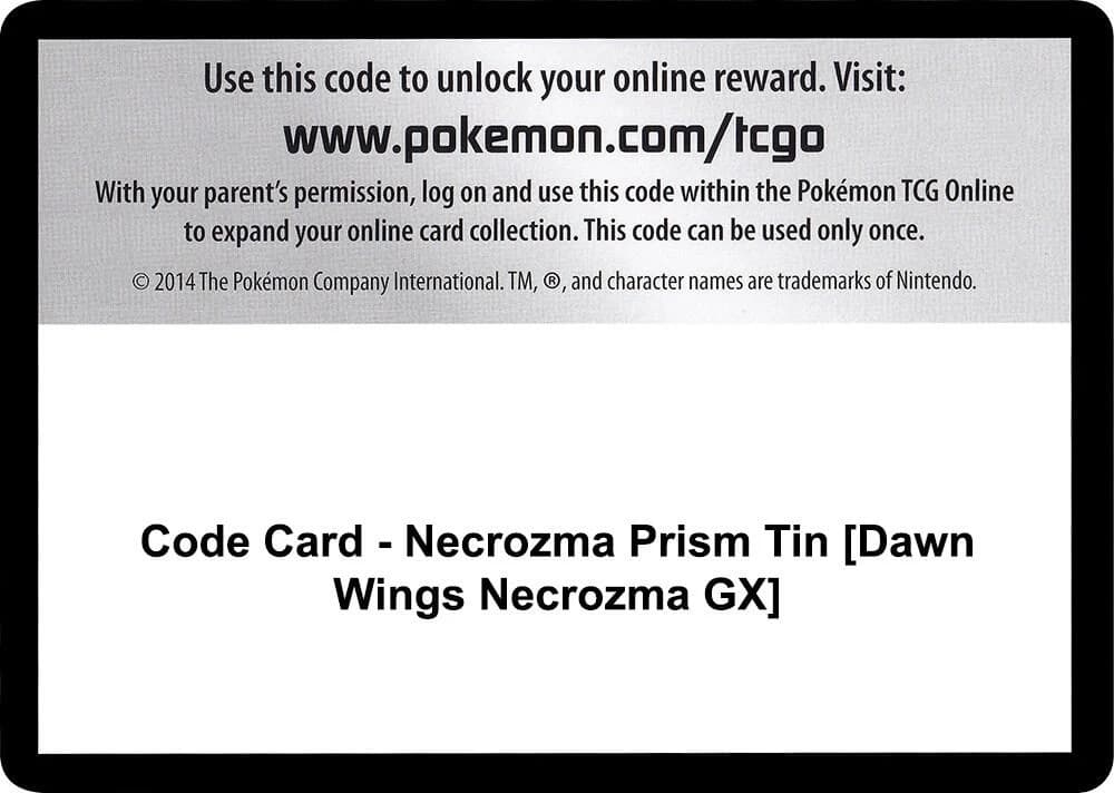 Code Card - Necrozma Prism Tin [Dawn Wings Necrozma GX]