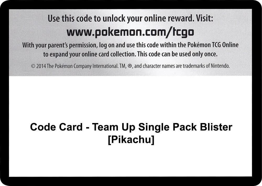 Code Card - Team Up Single Pack Blister [Pikachu]