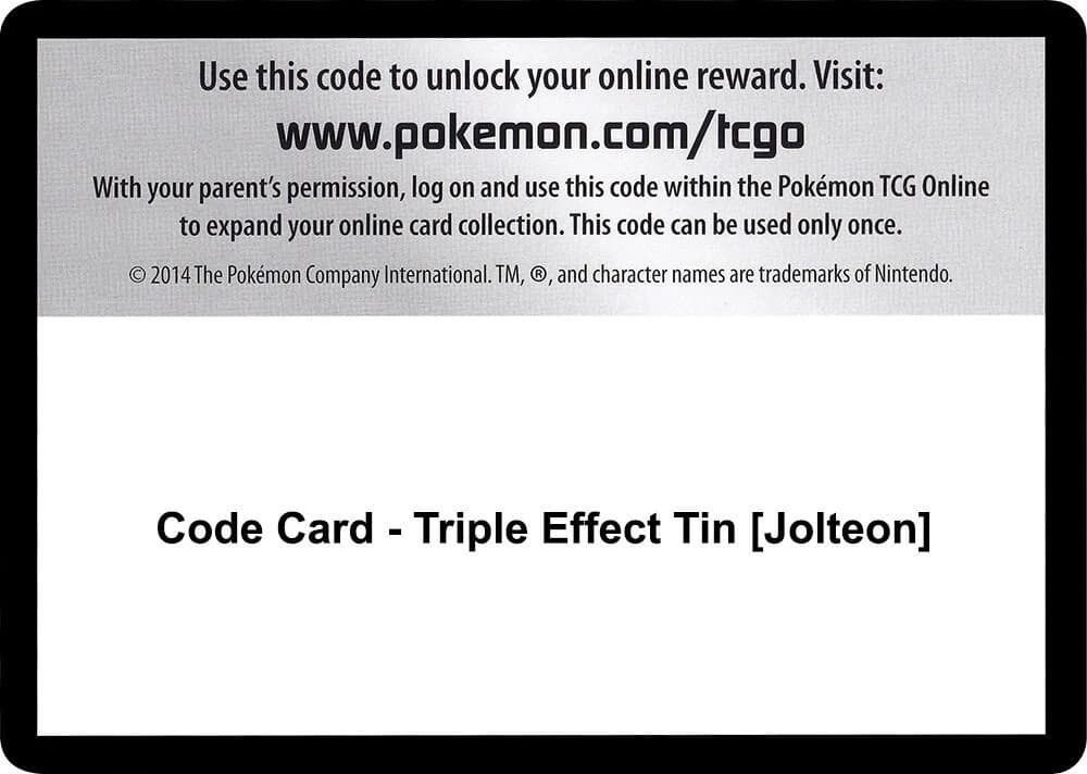 Code Card - Triple Effect Tin [Jolteon]