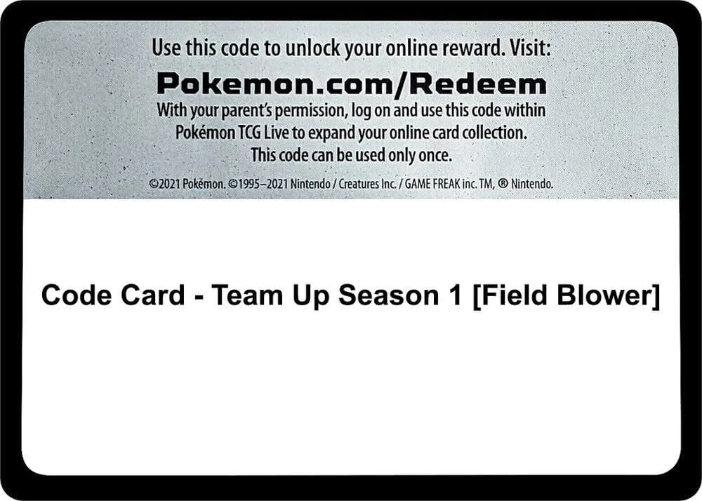 Code Card - Team Up Season 1 [Field Blower]