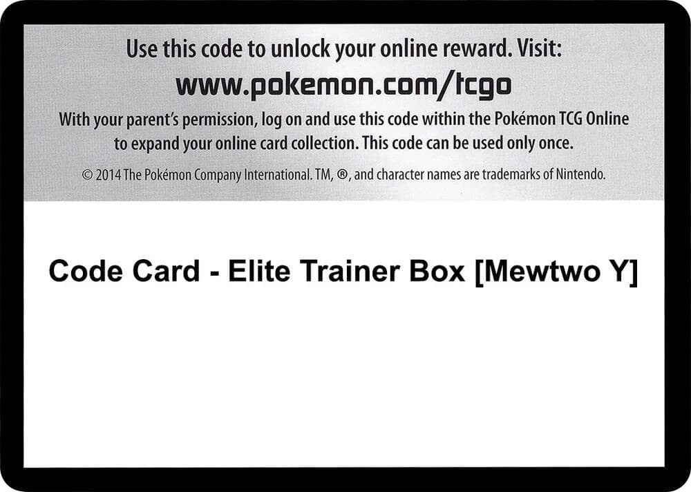 Code Card - Elite Trainer Box [Mewtwo Y]