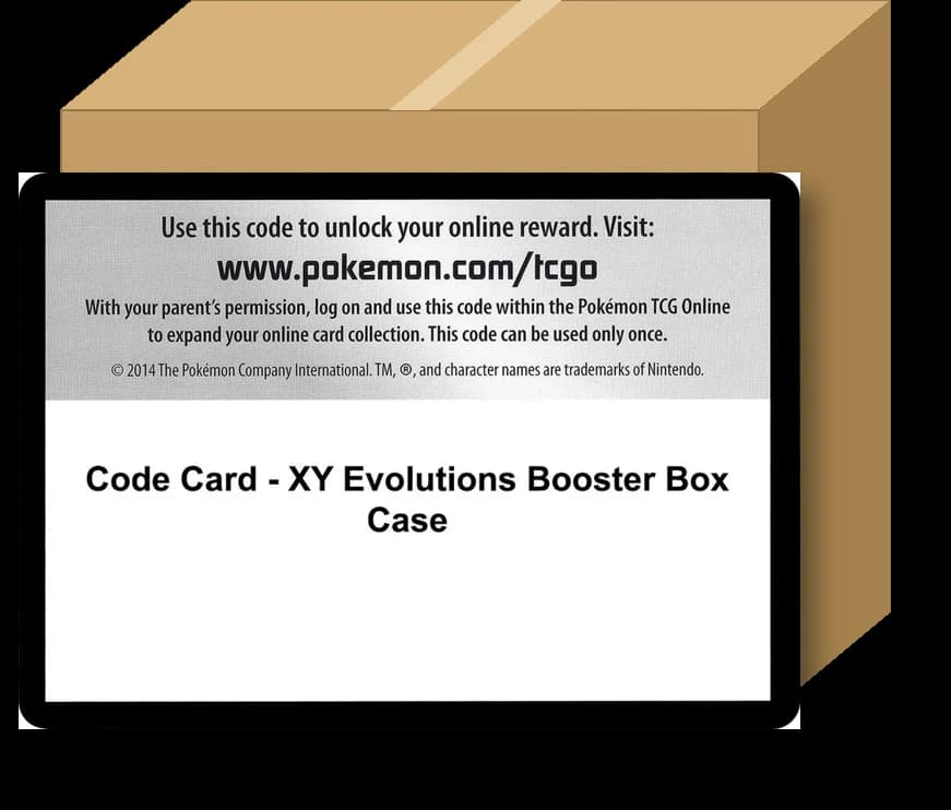 Code Card - XY Evolutions Booster Box Case