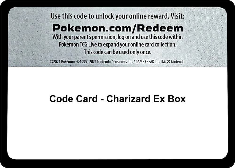 Code Card - Charizard Ex Box