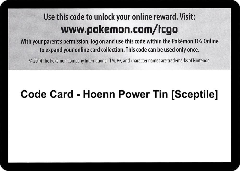 Code Card - Hoenn Power Tin [Sceptile]