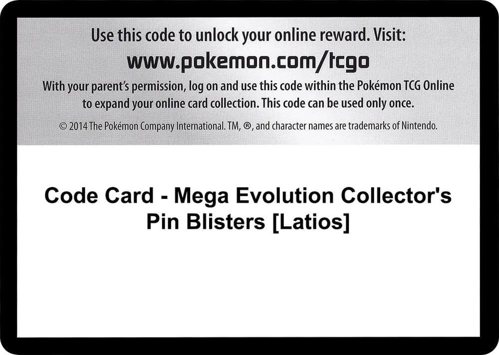 Code Card - Mega Evolution Collector's Pin Blisters [Latios]