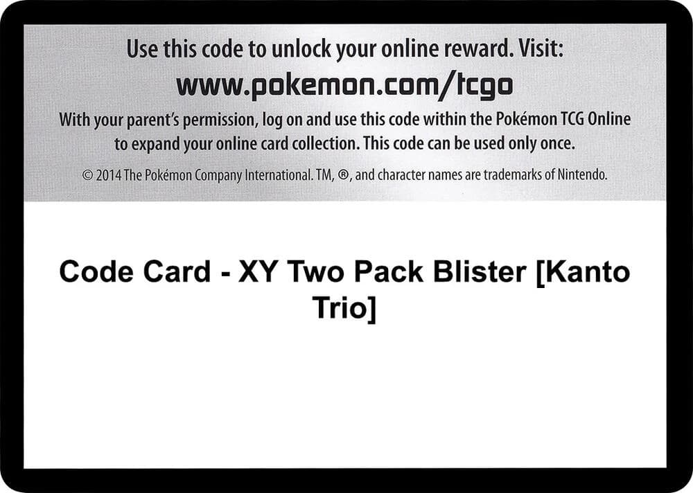 Code Card - XY Two Pack Blister [Kanto Trio]