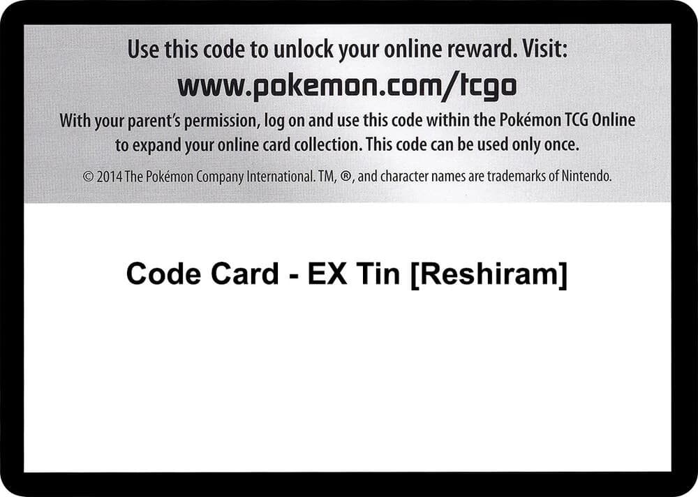 Code Card - EX Tin [Reshiram]