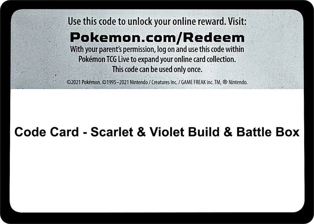 Code Card - Scarlet & Violet Build & Battle Box