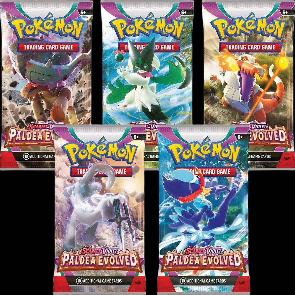 Paldea Evolved Booster Pack Art Bundle [Set of 5]