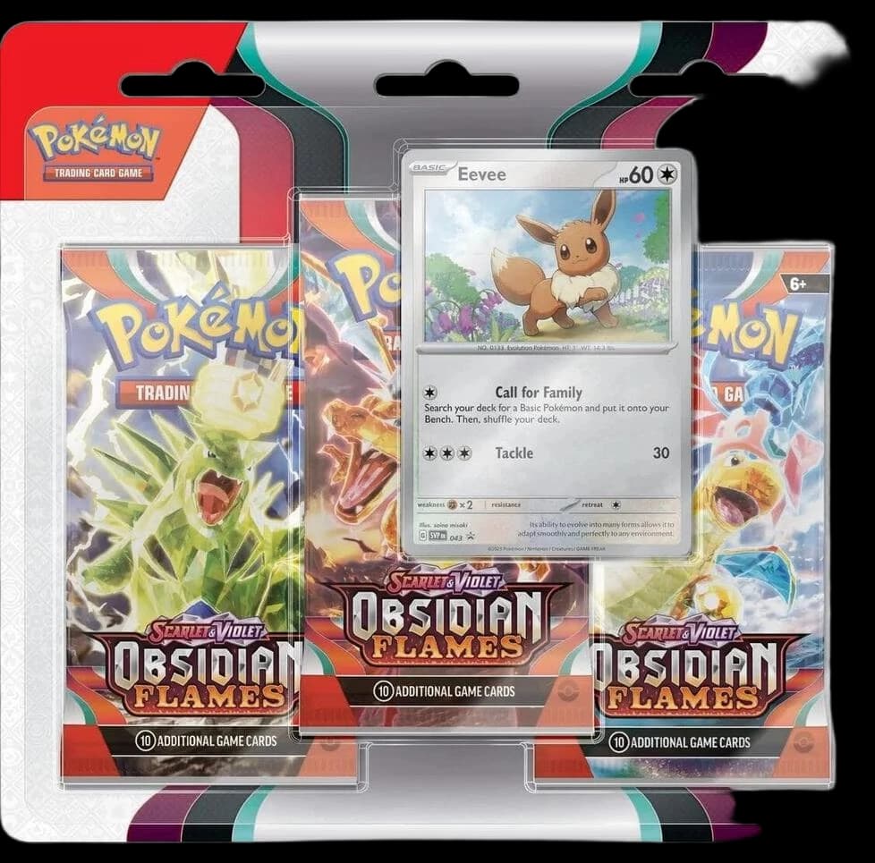 Obsidian Flames 3 Pack Blister [Eevee]