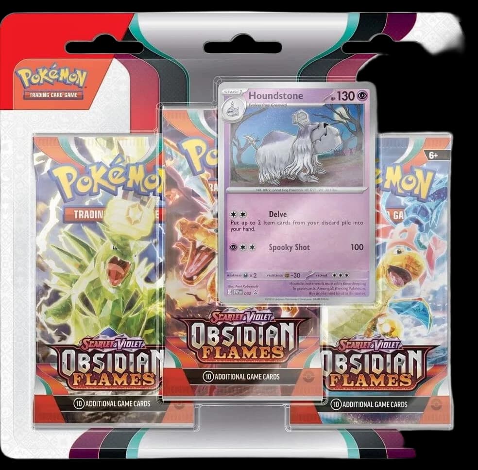 Obsidian Flames 3 Pack Blister [Houndstone]