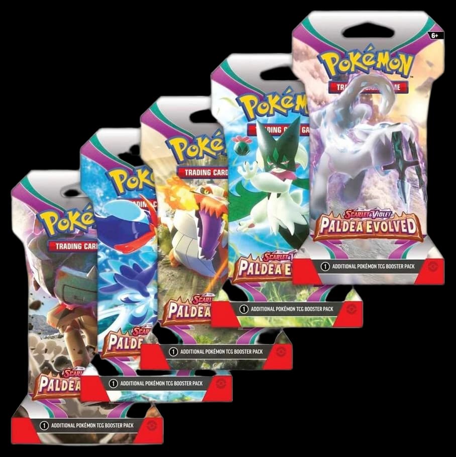 Paldea Evolved Sleeved Booster Pack Art Bundle [Set of 5]