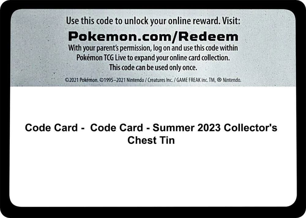 Code Card - Summer 2023 Collector's Chest Tin