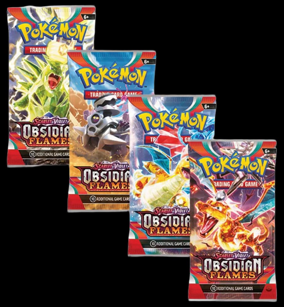Obsidian Flames Booster Pack Art Bundle [Set of 4]