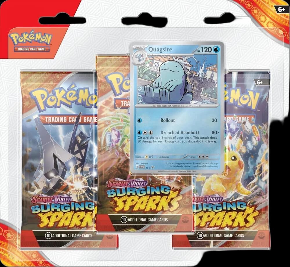 Surging Sparks 3 Pack Blisters [Quagsire]