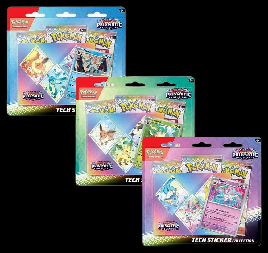Prismatic Evolutions Tech Sticker Collection [Set of 3]