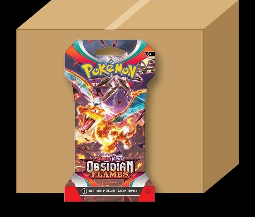 Obsidian Flames Sleeved Booster Pack Case